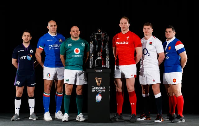 Six Nations captains and trophy