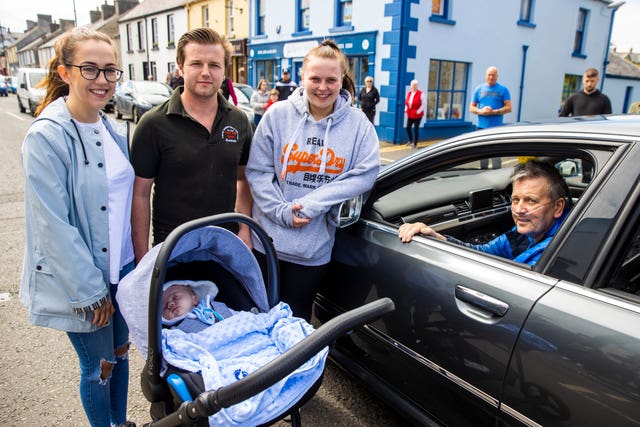 Geoffrey McKillop meets his grandson