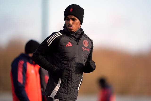 Marcus Rashford in training