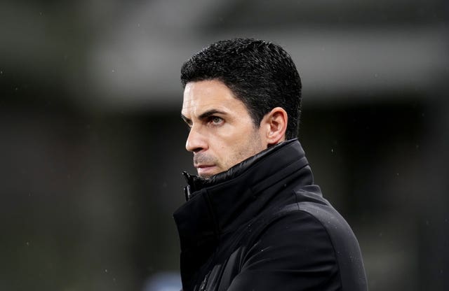 Arsenal manager Mikel Arteta a Premier League match at the Gtech Community Stadium