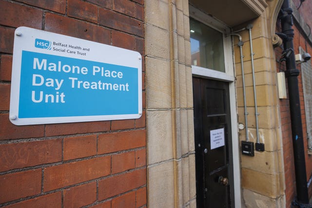 The exterior sign of Malone Place Clinic in Belfast 