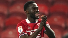 Middlesbrough’s Emmanuel Latte Lath celebrates scoring their side’s second goal of the game during the Sky Bet Championship match at the Riverside Stadium, Middlesbrough. Picture date: Wednesday March 6 2024.