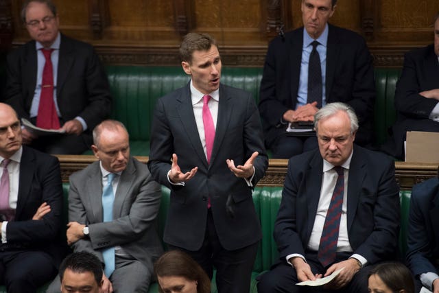 Conservative MP Chris Philp during Prime Minister’s Questions in the House of Commons, London.