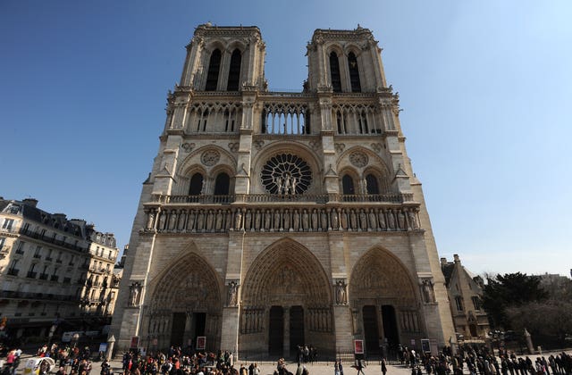Notre Dame before the blaze (Andrew Matthews/PA)