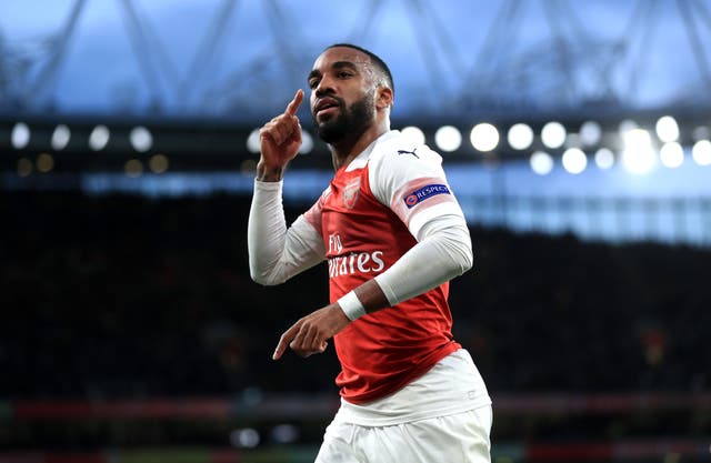 Lacazette struck twice as Arsenal beat Valencia in the first leg of their semi-final clash.