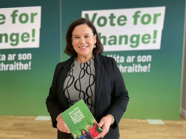 Sinn Fein leader Mary Lou McDonald 