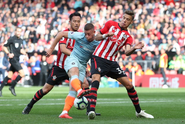 Ross Barkley, centre, stood out at St Mary's