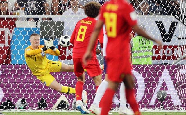 England goalkeeper Jordan Pickford came in for criticism following his display against Belgium (Owen Humphreys/PA)