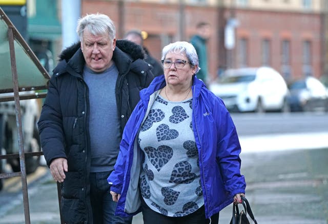 Mother of the victim, Margaret McKeich arrives at the High Court in Glasgow 