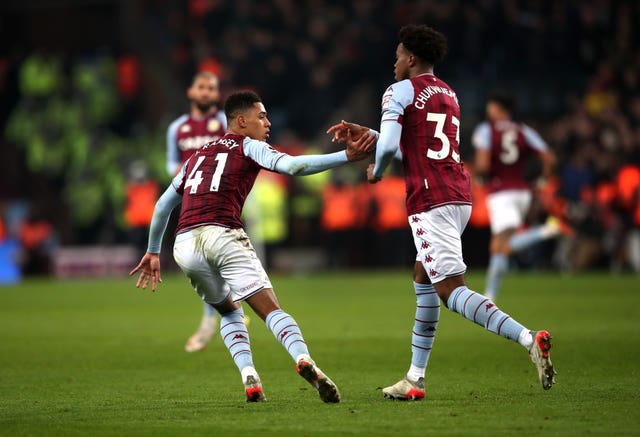 Jacob Ramsey celebrates his goal