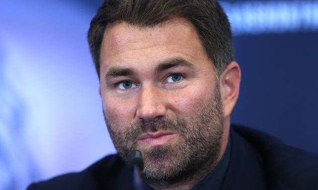 Promoter Eddie Hearn, pictured, is "almost certain" Anthony Joshua will fight Kubrat Pulev before the end of the year