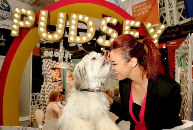 Pudsey the Dog with his owner Ashleigh Butler