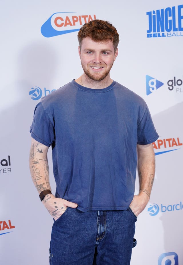 Singer Alex Warren at Capital’s Jingle Bell Ball 2025 – Day two – O2 Arena – London