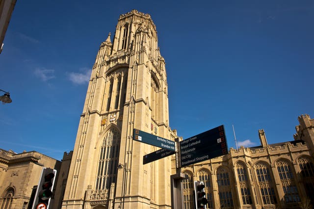 The Wills Memorial Building at the University of Bristol (Ben Birchall/PA)