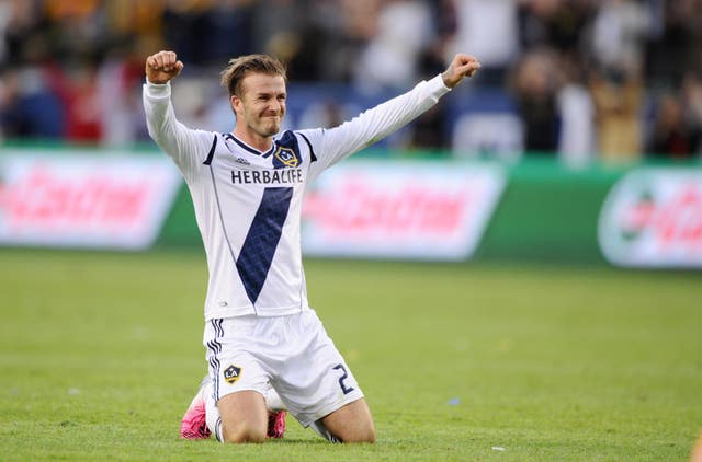 David Beckham won the MLS Cup twice with LA Galaxy