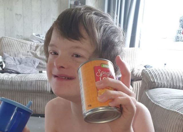 Undated handout photo of 15-year-old Duncan Calder. Lisa has hailed the “overwhelming” response to her urgent appeal for tins of Asda Spaghetti Loops after she realised she only had two tins of the loops left and all her local stores were out of stock