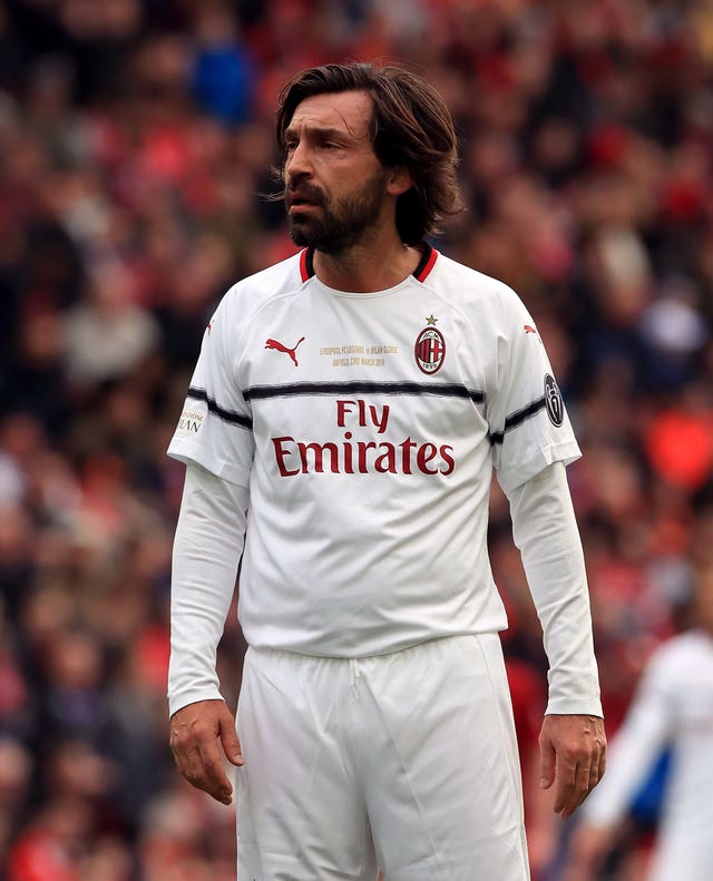 Andrea Pirlo playing in a legends match
