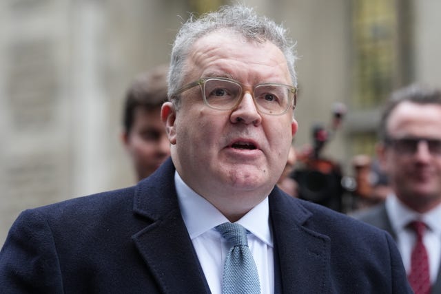 Lord Tom Watson outside the Rolls Building on Wednesday (Lucy North/PA)