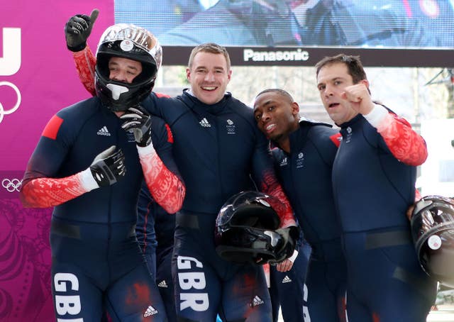 The team after one of their runs in Sochi 