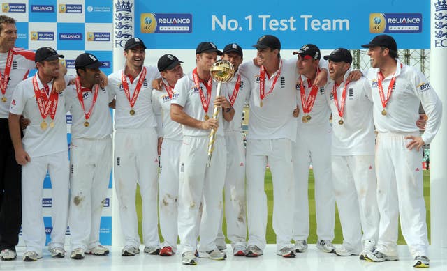 England got their hands on the Test mace after whitewashing India (Anthony Devlin/PA)
