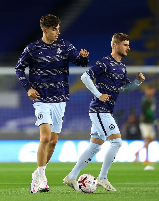 Kai Havertz (left) and Timo Werner moved to Chelsea from the Bundesliga in the summer