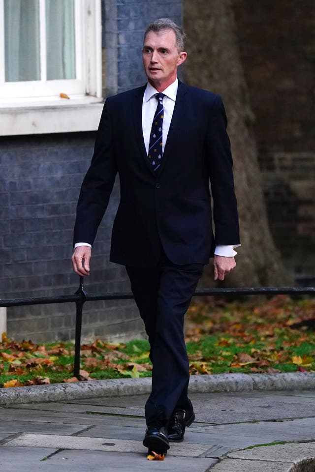 David TC Davies arriving in Downing Street,