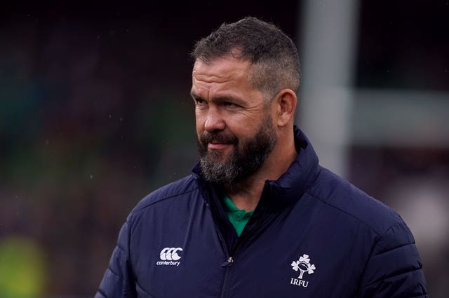 Ireland head coach Andy Farrell during March's Guinness Six Nations match against Scotland
