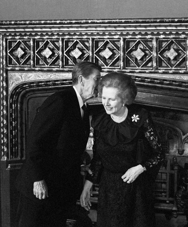 Ronald Reagan with Margaret Thatcher