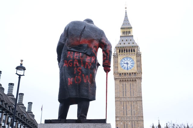 Churchill statue vandalised