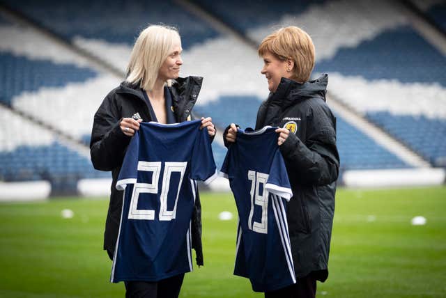 Nicola Sturgeon and Shelley Kerr