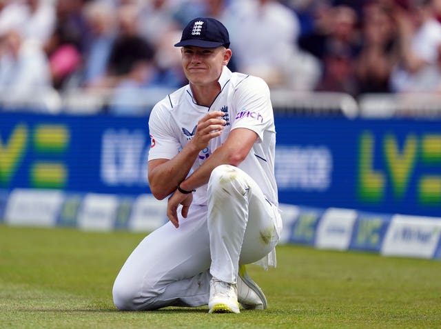 Matthew Potts in the field with England.