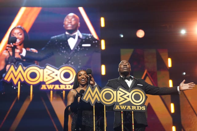 Indiyah Polack and Eddie Kadi host the Mobo Awards