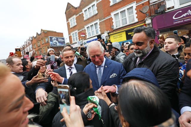 The Prince of Wales visits TK Maxx store