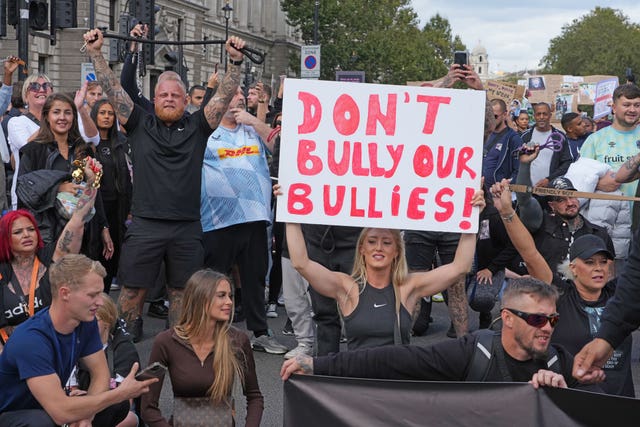 XL Bully dogs protest