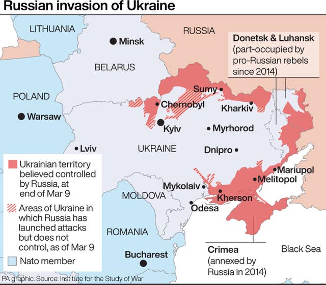 Ukraine invasion graphic