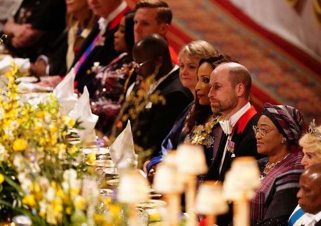 The Prince of Wales at the banquet 