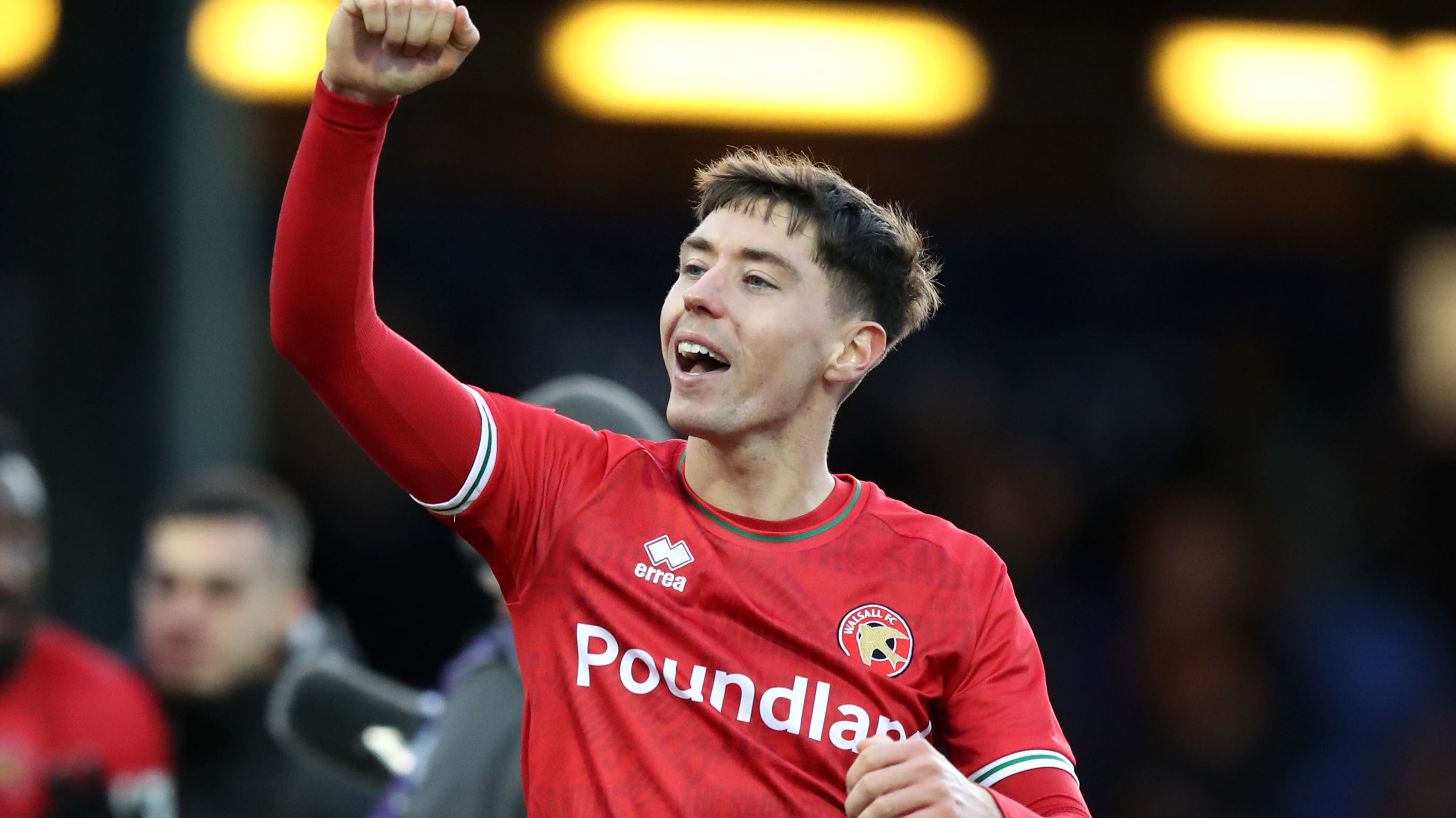 Isaac Hutchinson netted a brace in Walsall’s win (Isaac Parkin/PA)