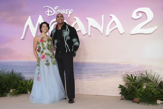 Auli’i Cravalho and Dwayne Johnson