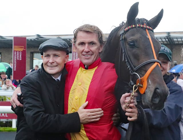 Sir Anthony McCoy with Pat Smullen at the Curragh last year 