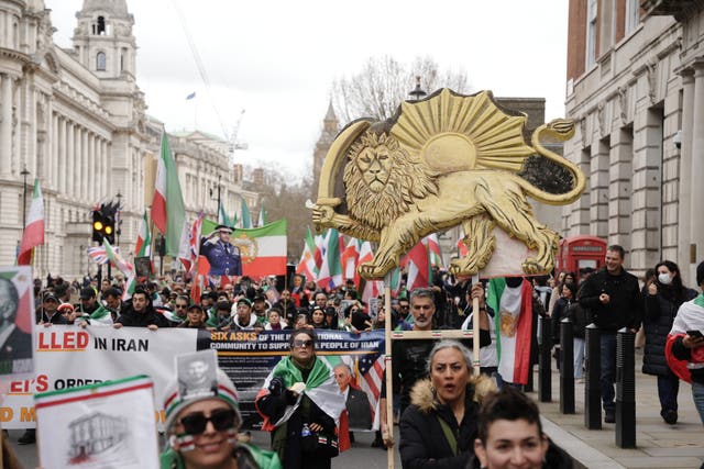 People on a protest in London
