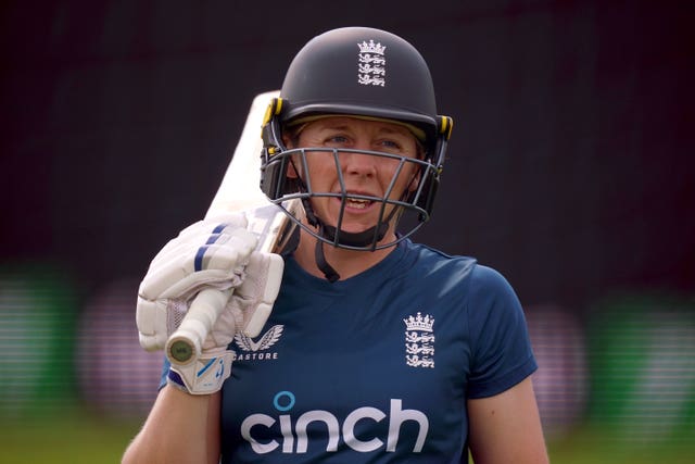 Heather Knight, pictured, succeeded Charlotte Edwards as England captain nearly eight years ago (Adam Davy/PA)