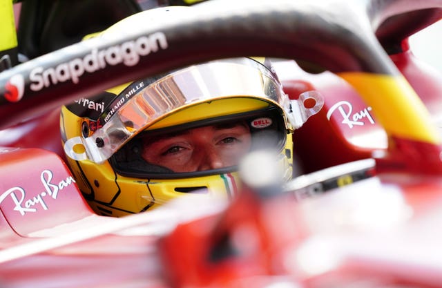 Ferarri’s Charles Leclerc prior to first practice at the Italian Grand Prix