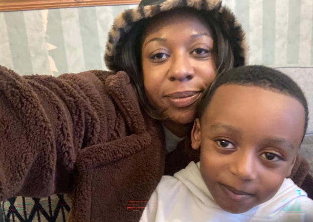 Aleisha Rochester with her son Xavier