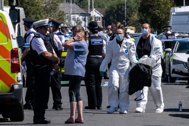 Police in Hart Street, Southport