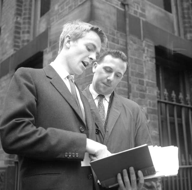 Walter Hesketh, right,   pictured with his agent Max Mosley in 1962 (PA)