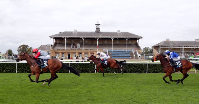 Spright (left) claimed victory at Doncaster 