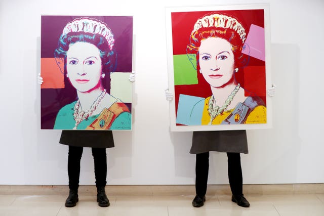 Reigning Queens screenprint in colours by Andy Warhol (Jonathan Brady/PA)