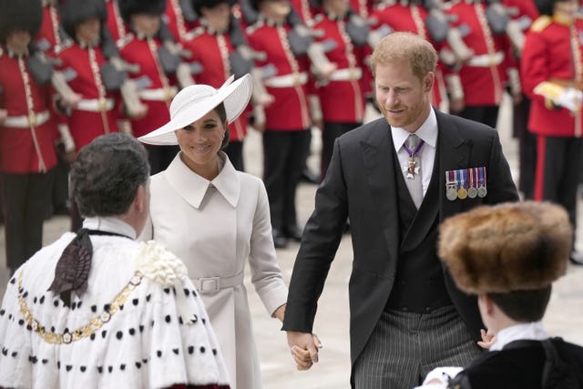 There has been as speculation the Sussexes could christen their daughter in front of the Queen (Matt Dunham/PA)