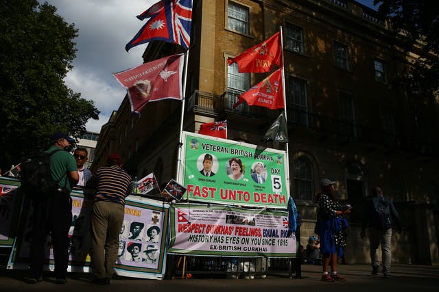 Gurkha veterans hunger strike