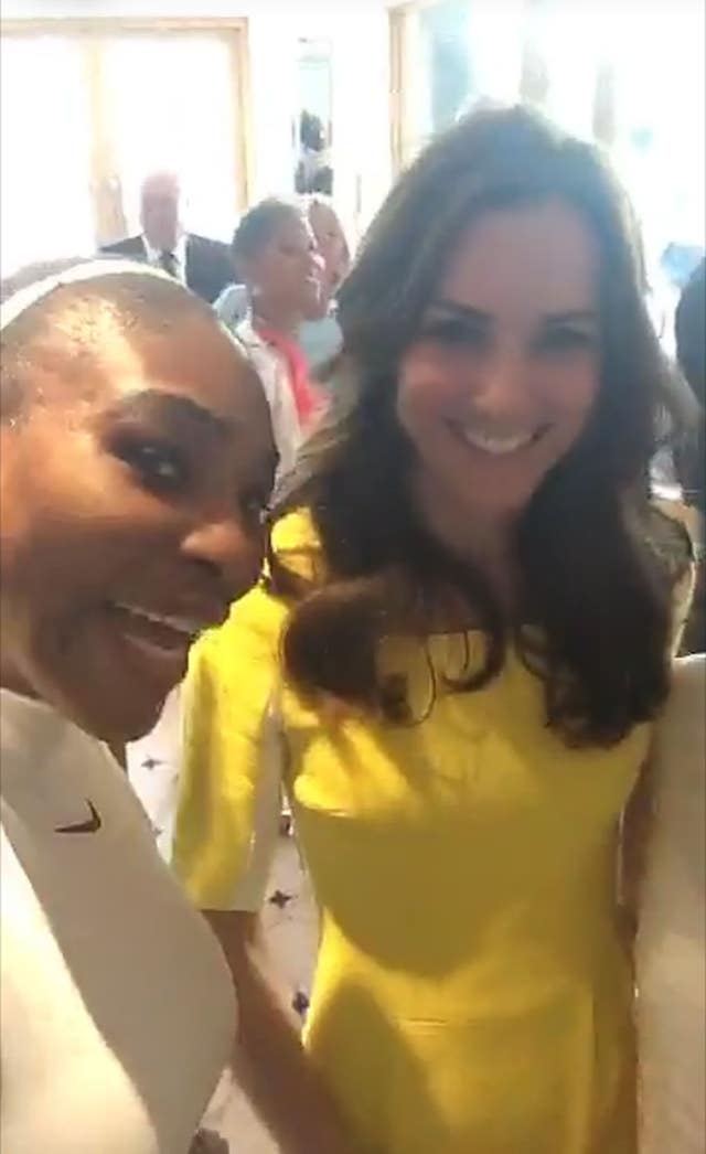 Serena Williams with Duchess of Cambridge